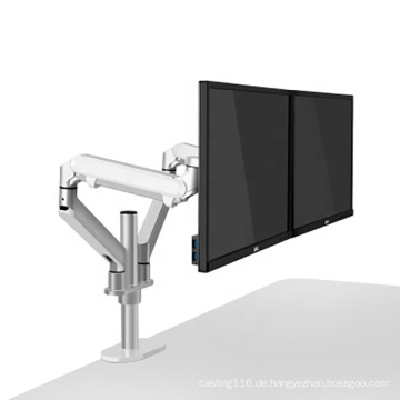 Metall Aluminium 360 Dual LCD Monitor Clamp Desk Mount Modern modern